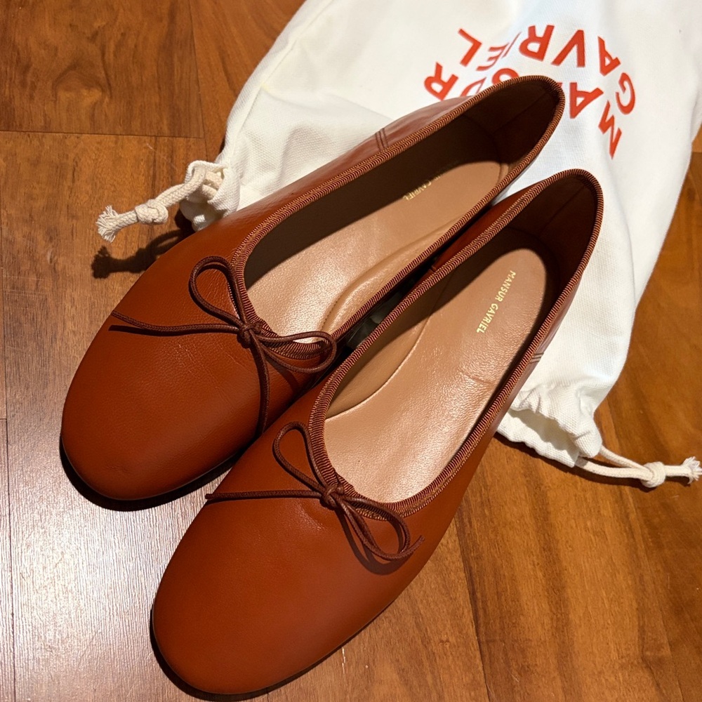 Mansur Gavriel Ballerina Flats Dream Ballerina Leather Ballet Flat 37.5